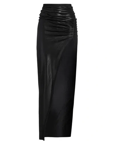 Rick Owens Lilies Woman Maxi Skirt Black Size 8 Viscose, Elastane