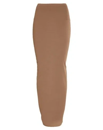 Rick Owens Lilies Woman Maxi Skirt Brown Size 4 Viscose, Polyamide, Elastane