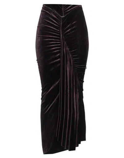 Rick Owens Lilies Woman Maxi Skirt Plum Size 2 Viscose, Polyamide In Purple
