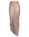 Rick Owens Orange Vered Maxi Skirt In Rose Gold