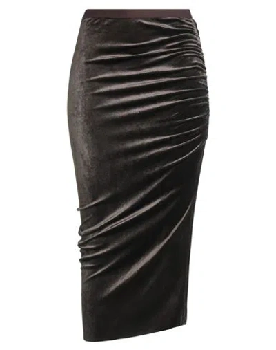 Rick Owens Lilies Woman Maxi Skirt Taupe Size 4 Viscose In Brown