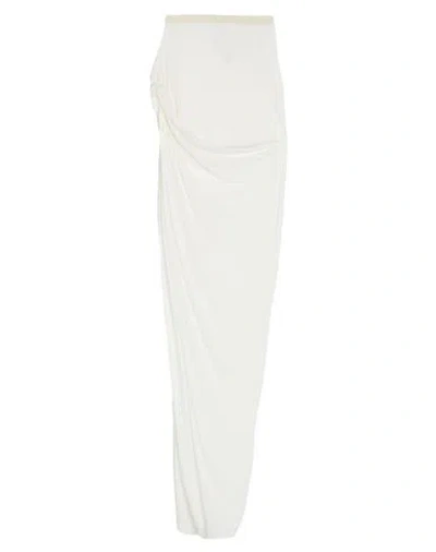 Rick Owens Lilies Woman Maxi Skirt White Size 4 Viscose In White
