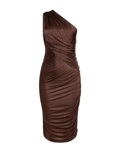 Rick Owens Lilies Woman Midi Dress Antique Rose Size 4 Viscose In Pink