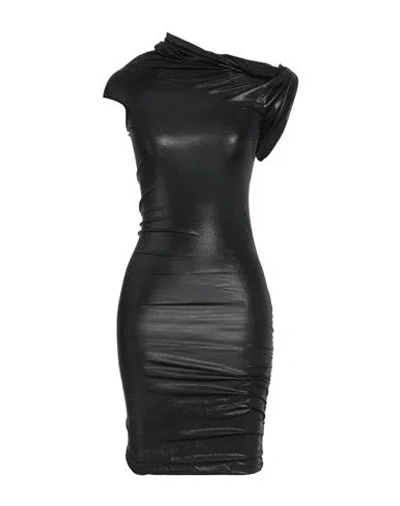 Rick Owens Lilies Woman Midi Dress Black Size 4 Viscose, Elastane
