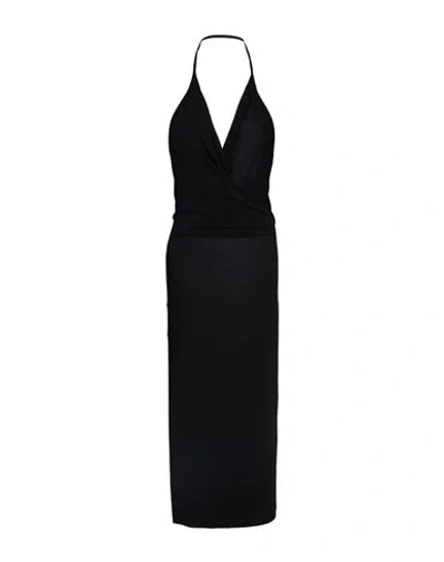 Rick Owens Lilies Woman Midi Dress Black Size 4 Viscose, Polyamide, Elastane