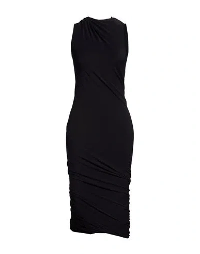 Rick Owens Lilies Woman Midi Dress Black Size 4 Viscose, Polyamide, Elastane