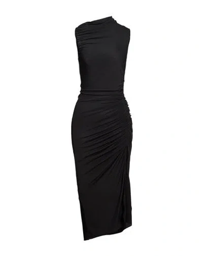 Rick Owens Lilies Woman Midi Dress Black Size 4 Viscose, Polyamide, Elastane