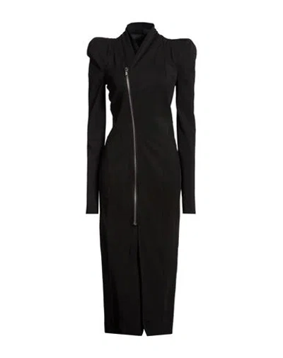 Rick Owens Lilies Woman Midi Dress Black Size 4 Viscose, Polyamide, Elastane