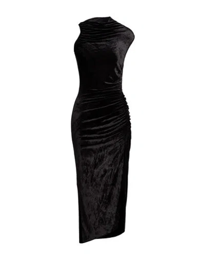 Rick Owens Lilies Woman Midi Dress Black Size 8 Viscose, Polyamide