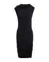 Rick Owens Lilies Woman Midi Dress Black Size 8 Viscose, Polyamide, Elastane In Black