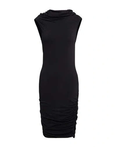 Rick Owens Lilies Woman Midi Dress Black Size 8 Viscose, Polyamide, Elastane