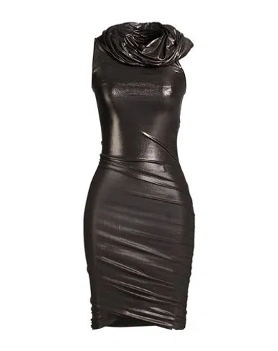 Rick Owens Lilies Woman Midi Dress Charcoal Size 2 Viscose, Elastane In Gray