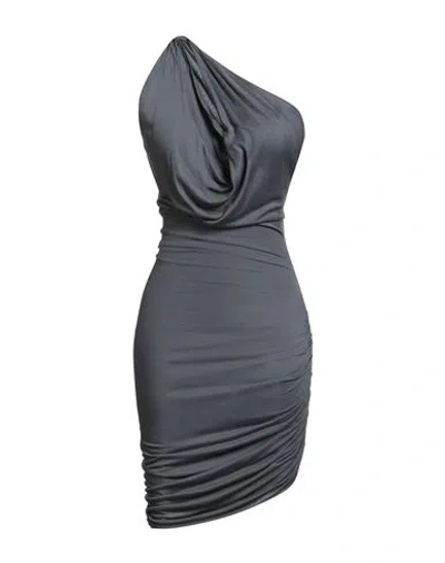Rick Owens Lilies Woman Midi Dress Grey Size 4 Viscose In Gray