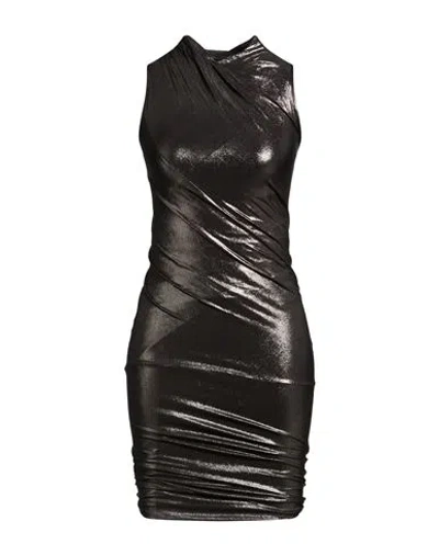 Rick Owens Lilies Woman Midi Dress Gunmetal Size 6 Viscose, Polyamide, Elastane In Multi