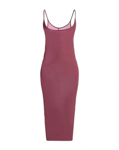 Rick Owens Lilies Woman Midi Dress Magenta Size 4 Viscose, Elastane