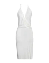 Rick Owens Lilies Woman Midi Dress White Size 4 Viscose In White