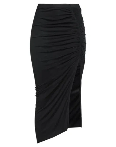 Rick Owens Lilies Woman Midi Skirt Black Size 4 Viscose