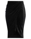 Rick Owens Lilies Woman Midi Skirt Black Size 4 Viscose, Polyamide