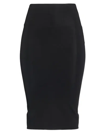 Rick Owens Lilies Woman Midi Skirt Black Size 4 Viscose, Polyamide, Elastane