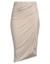 Rick Owens Lilies Woman Midi Skirt Light Grey Size 6 Viscose In Gray