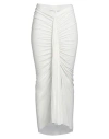 Rick Owens Lilies Woman Midi Skirt White Size 8 Viscose