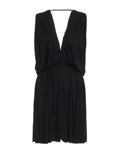 Rick Owens Lilies Woman Mini Dress Black Size 2 Viscose