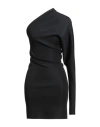 Rick Owens Lilies Woman Mini Dress Black Size 4 Polyester, Elastane