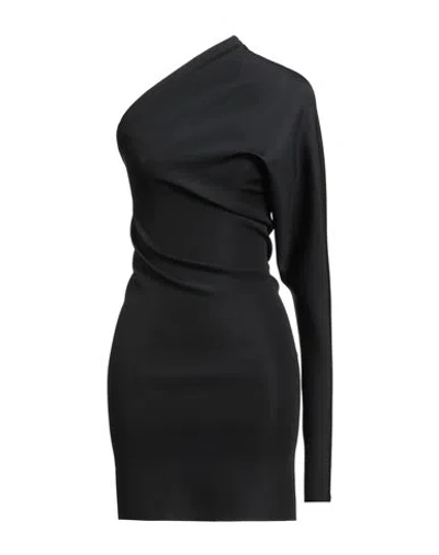 Rick Owens Lilies Woman Mini Dress Black Size 4 Polyester, Elastane