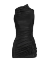 Rick Owens Lilies Woman Mini Dress Black Size 4 Viscose, Elastane In Black