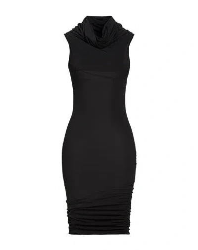 Rick Owens Lilies Woman Mini Dress Black Size 6 Viscose, Polyamide, Elastane