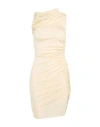 Rick Owens Lilies Woman Mini Dress Cream Size 6 Viscose, Elastane In Neutral
