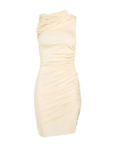 Rick Owens Lilies Woman Mini Dress Cream Size 6 Viscose, Elastane In White