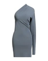 Rick Owens Lilies Woman Mini Dress Grey Size 4 Polyester, Elastane In Gray