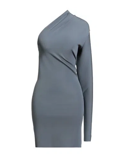 Rick Owens Lilies Woman Mini Dress Grey Size 4 Polyester, Elastane In Gray