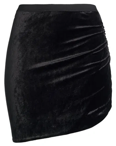 Rick Owens Lilies Woman Mini Skirt Black Size 6 Viscose, Polyamide