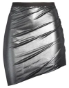 Rick Owens Lilies Woman Mini Skirt Lead Size 6 Viscose, Elastane In Grey