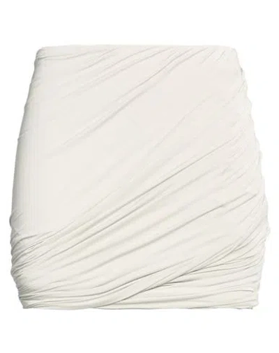 Rick Owens Lilies Woman Mini Skirt Light Grey Size 2 Modal, Cashmere, Elastane