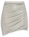 Rick Owens Lilies Woman Mini Skirt Light Grey Size 4 Viscose, Elastane