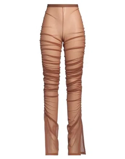 Rick Owens Lilies Woman Pants Camel Size 6 Polyester In Beige