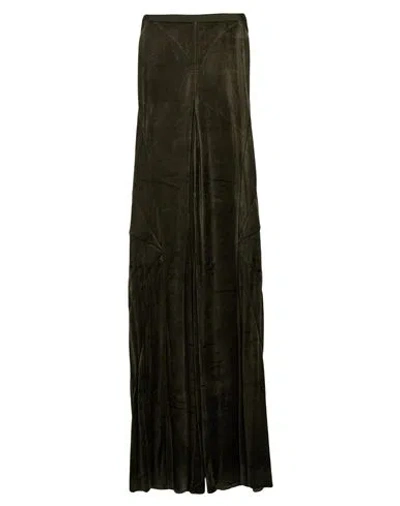 Rick Owens Lilies Woman Pants Military Green Size 2 Viscose, Polyamide