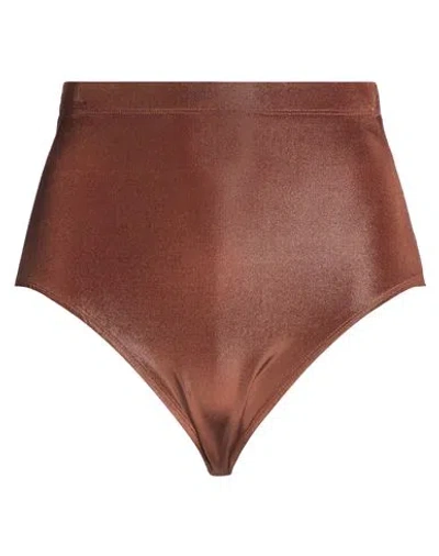 Rick Owens Lilies Woman Shorts & Bermuda Shorts Brown Size 4 Viscose, Elastane
