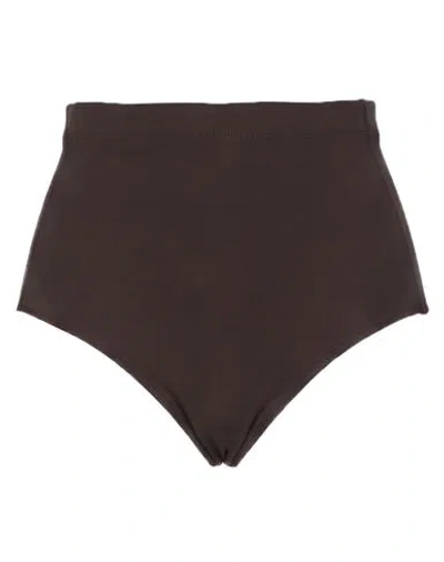 Rick Owens Lilies Woman Shorts & Bermuda Shorts Chocolate Brown Size 4 Viscose, Polyamide, Elastane