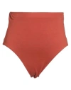 Rick Owens Lilies Woman Shorts & Bermuda Shorts Rust Size 6 Viscose In Red
