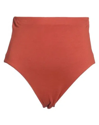 Rick Owens Lilies Woman Shorts & Bermuda Shorts Rust Size 6 Viscose In Red