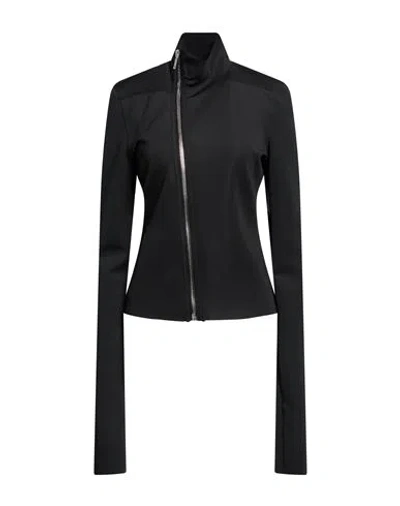 Rick Owens Lilies Woman Sweatshirt Black Size 4 Polyester, Elastane