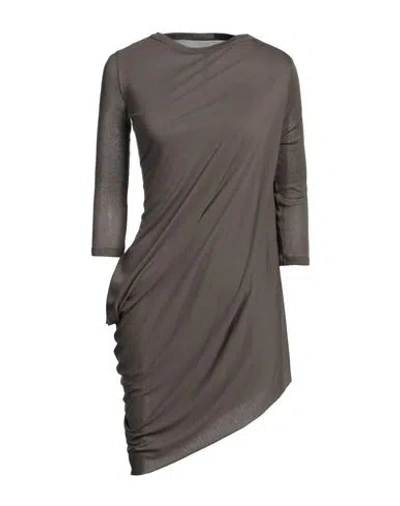 Rick Owens Lilies Woman T-shirt Khaki Size 4 Viscose, Cotton, Polyamide In Beige