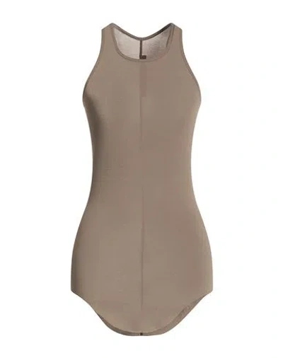 Rick Owens Lilies Woman Tank Top Khaki Size 4 Viscose, Polyamide, Elastane In Nude