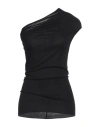 Rick Owens One Shoulder Stretch Jersey Swimsuit In Black