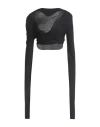 Rick Owens Lilies Woman Top Black Size 4 Viscose