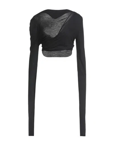 Rick Owens Lilies Woman Top Black Size 4 Viscose